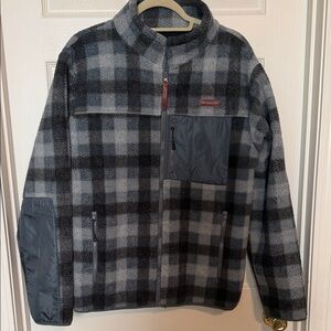 Simply Southern Men's Black and Gray Plaid Jacket